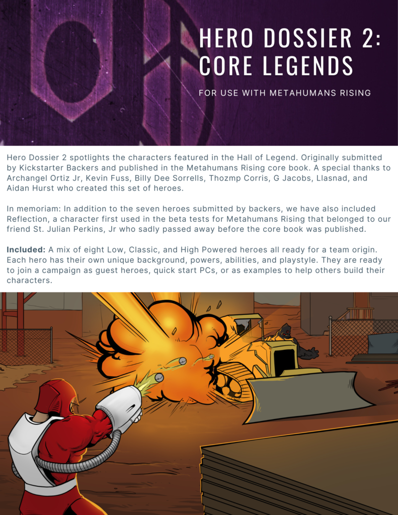 Hero Dossier 2: Core Legends