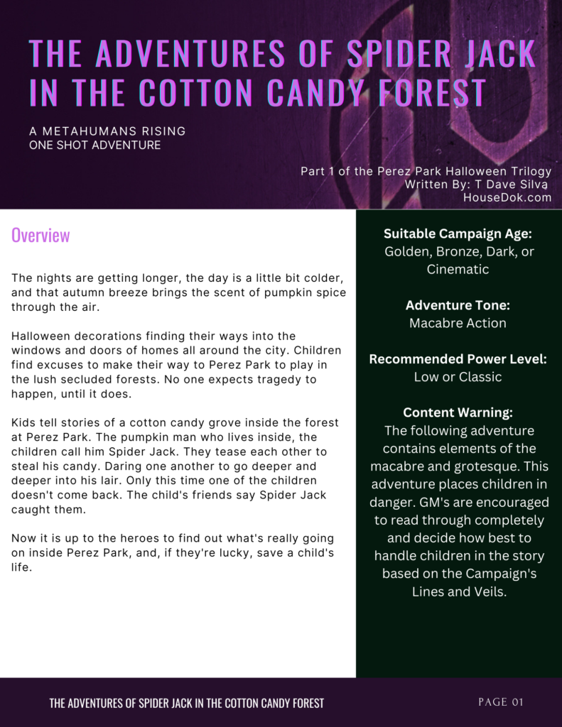 The Adventures of Spider Jack in the Cotton Candy Forest Updates and Thrill Me Edition